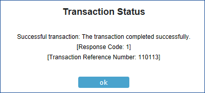 transaction completed