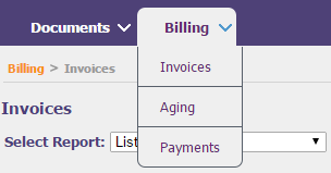 billing tab