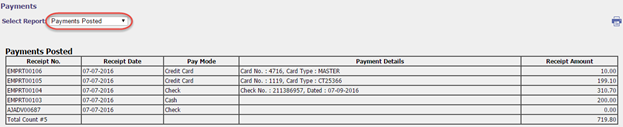 Payments Posted
